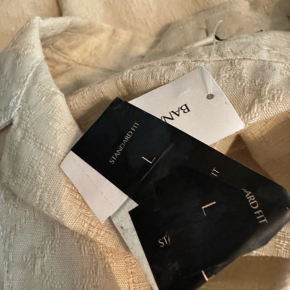 Banana Republic Mens Linen Cotton Textured Button Down Shirt L Beachy Lagom New - Picture 10 of 10